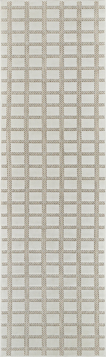 FurniShip Abstract Geometric Cream Rug - 4' x 6'