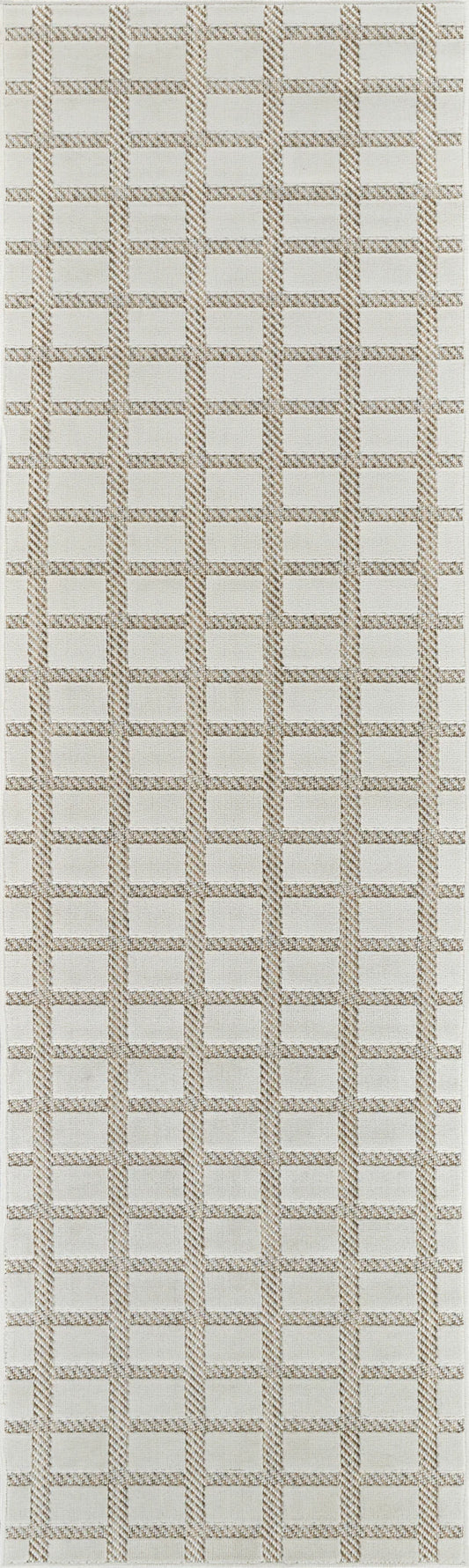 FurniShip Abstract Geometric Cream Rug - 4' x 6'