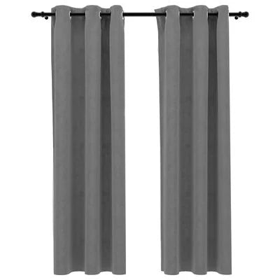 FurniShip Blackout Curtains with Rings 2 pcs Gray 37"x84"