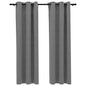 FurniShip Blackout Curtains with Rings 2 pcs Gray 37"x84"