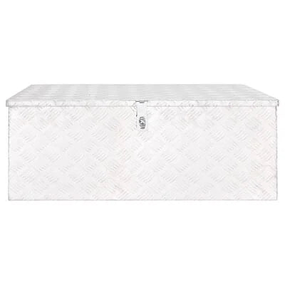 FurniShip Storage Box Silver 39.4"x21.7"x14.6" Aluminum