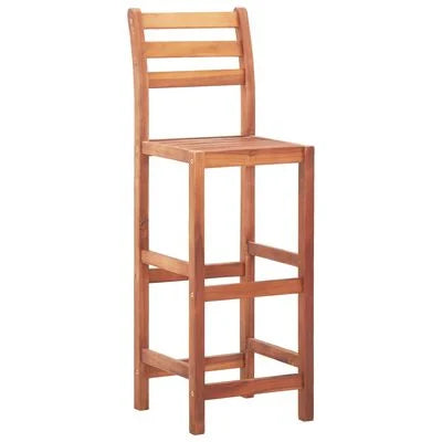 FurniShip Bar Stools 4 pcs Solid Acacia Wood